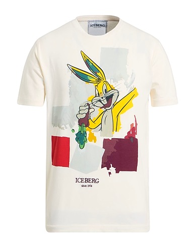 ICEBERG T-shirt LOONEY TUNES Panna 95% Cotone, 5% Elastan
