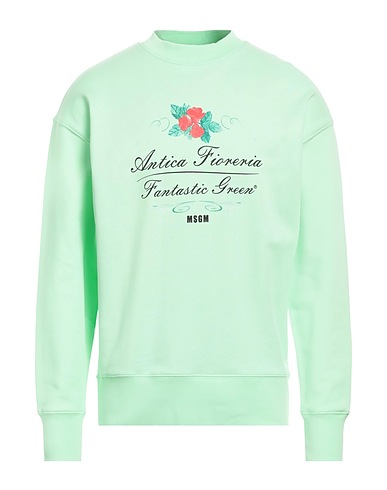 MSGM Sweatshirt Light green 100% Organic cotton