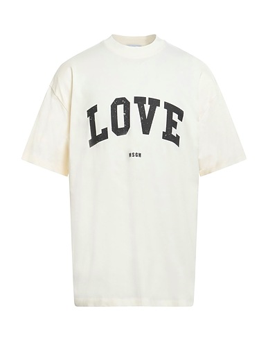 MSGM Oversize-T-Shirt Ivory 100% Cotton