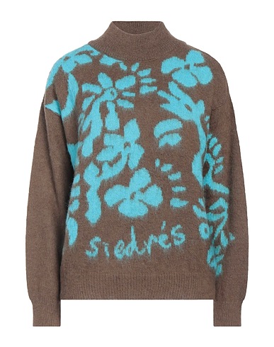 SIEDRÉS Turtleneck Chocolate brown 35% Mohair wool, 35% Alpaca wool, 30% Polyamide
