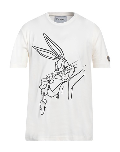 ICEBERG T-shirt LOONEY TUNES Off white 100% Cotton, Polyester