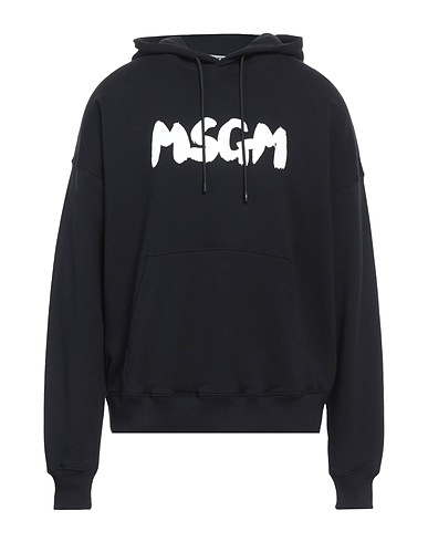 MSGM Hooded sweatshirt Black 100% Cotton