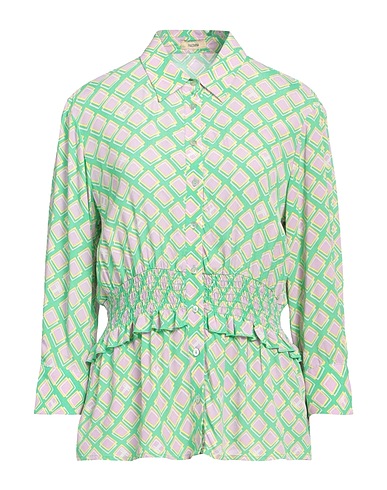 FRACOMINA Patterned shirts & blouses Light green 100% Viscose