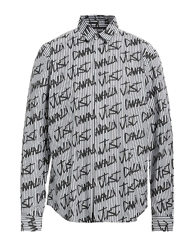 JUST CAVALLI ストライプ柄シャツ ホワイト コットン 100%