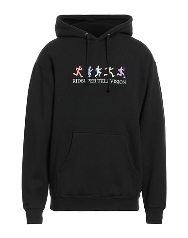 KIDSUPER STUDIOS Hooded track jacket  Black 70% Cotton, 30% Polyester