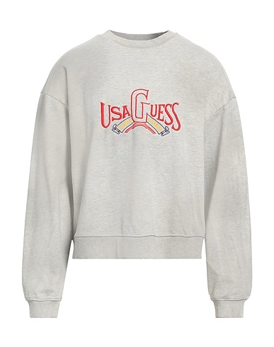 GUESS Sweatshirt Light grey 99% Cotton, 1% Polyester