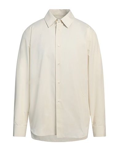 BURBERRY Solid color shirt Cream 100% Cotton
