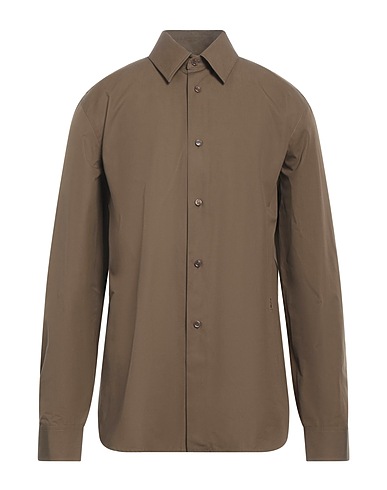 BURBERRY Solid colour shirt Military green 100% Cotton
