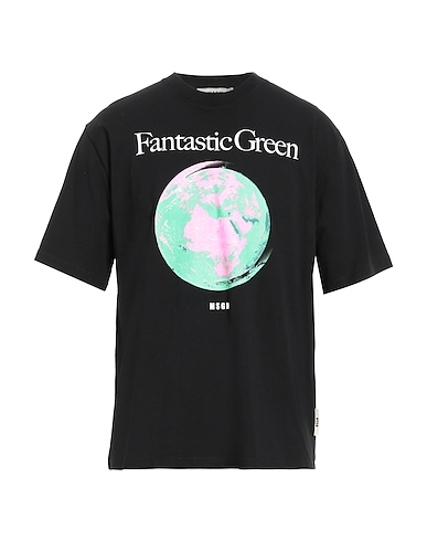 MSGM T-shirt Nero 100% Cotone organico