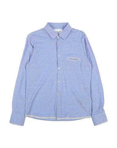 TRUSSARDI JUNIOR Solid colour shirt Light blue 100% Cotton