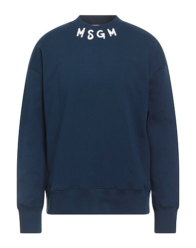 MSGM Sweatshirt Marineblau 100% Baumwolle
