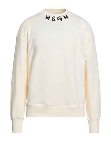 MSGM Felpa Panna 100% Cotone