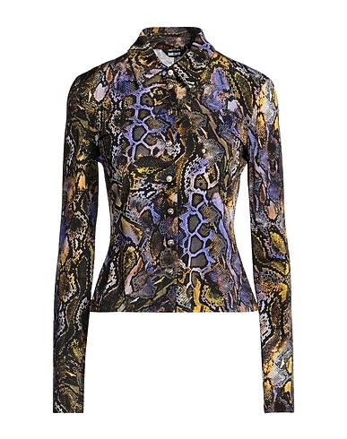 JUST CAVALLI Hemden und Blusen mit Muster Schwarz 93% Viskose, 7% Elastan
