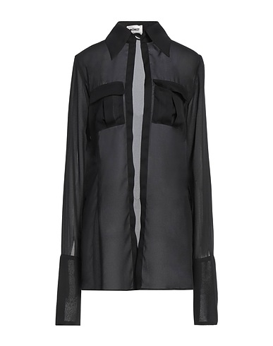 MÔNOT Solid colour shirts & blouses Black 100% Polyester
