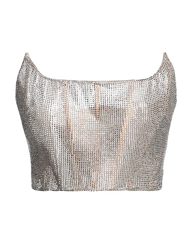 GIUSEPPE DI MORABITO Bustier Silver 82% Polyamide, 18% Elastane