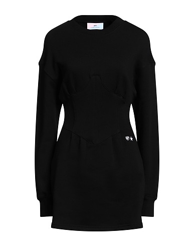 CHIARA FERRAGNI Short dress Black 100% Cotton, Elastane