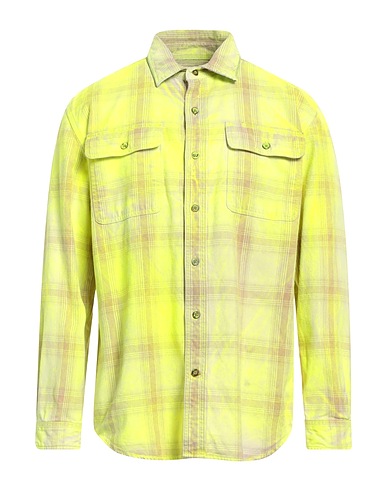 NOTSONORMAL Checked shirt Yellow 100% Cotton