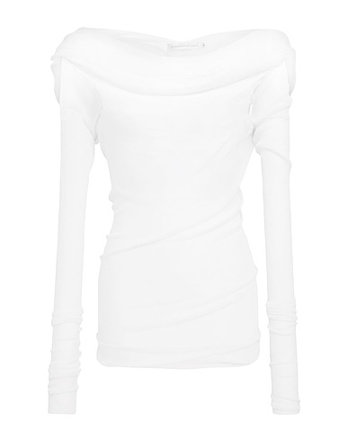 CHRISTOPHER ESBER Off-the-shoulder top White 100% Silk