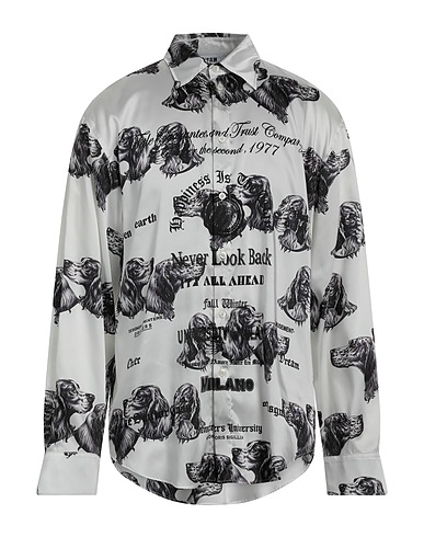 MSGM Patterned shirt White 100% Polyester