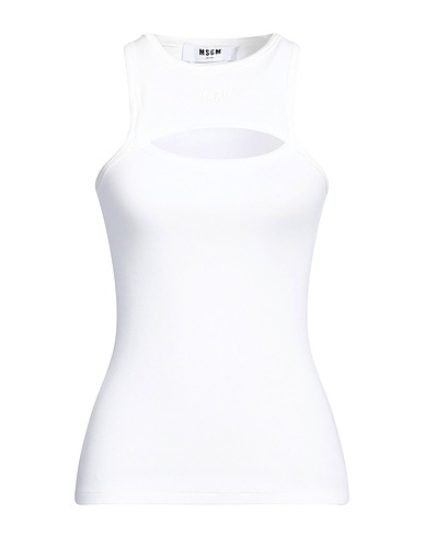 MSGM Vest White 95% Cotton, 5% Elastane