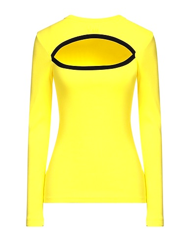 MSGM T-Shirt Gelb 95% Baumwolle, 5% Elastan