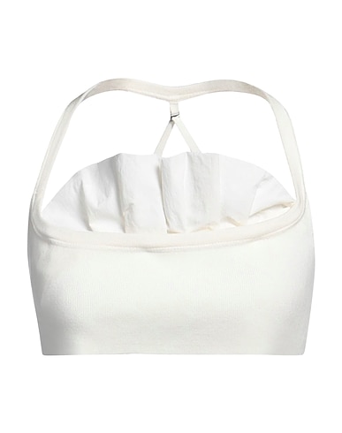 JACQUEMUS Top OFF WHITE 63% Viscosa, 27% Poliéster, 8% Poliamida, 2% Elastán, Algodón