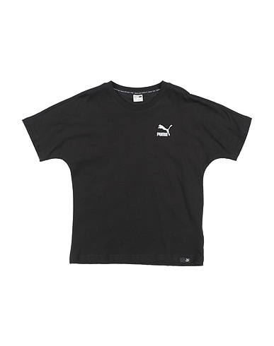 PUMA T-shirt Black 100% Cotton, Polyester