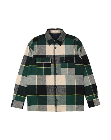 SUN 68 Patterned shirt Green 100% Cotton