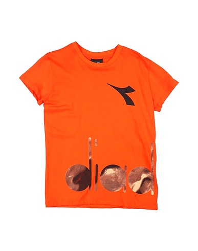 DIADORA T-shirt Orange 100% Cotton