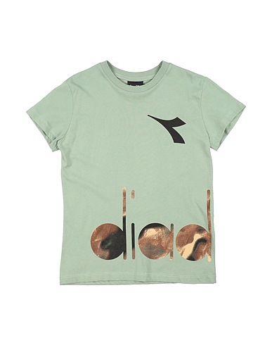 DIADORA T-shirt Πράσινο του φασκόμηλου 100% Βαμβάκι
