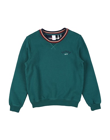 SUN 68 Felpa Verde petrolio 100% Cotone