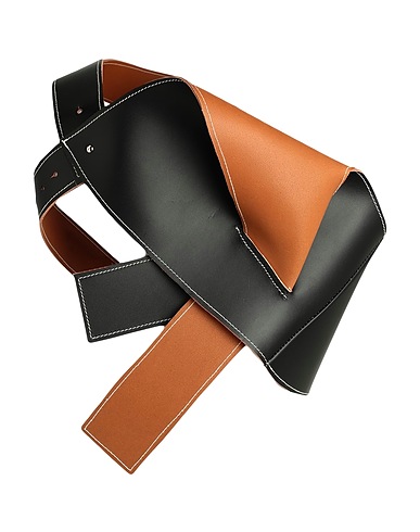 MAX ZARA STERCK One-shoulder top Black 100% Leather