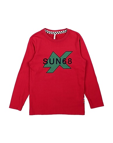 SUN 68 T-shirt Red 100% Cotton