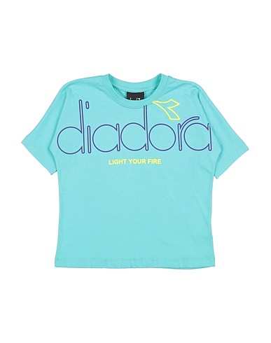 DIADORA T-shirt Turchese 100% Cotone
