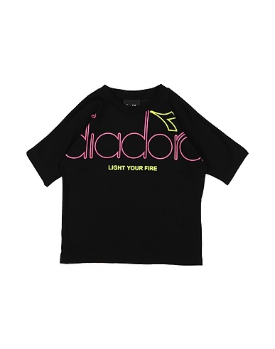 DIADORA T-shirt Nero 100% Cotone
