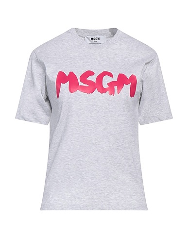 MSGM T-shirt Light grey 100% Cotton
