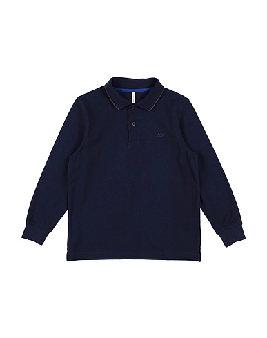 SUN 68 Polo shirt Midnight blue 95% Cotton, 5% Elastane