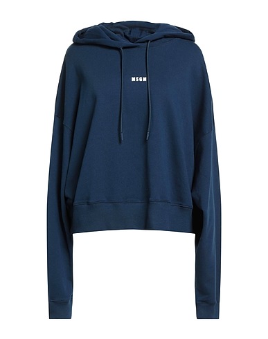 MSGM Hooded track jacket  Navy blue 100% Cotton