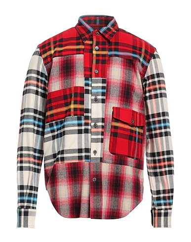 DEPARTMENT 5 Checked shirt Red 70% Cotton, 30% Polyester