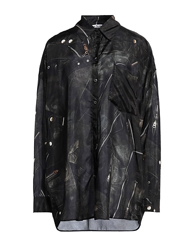 ACNE STUDIOS Patterned shirts & blouses Dark green 100% Silk