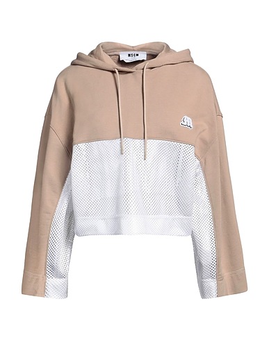 MSGM Hooded track jacket  Sand 100% Cotton