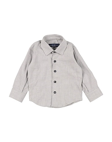 MANUELL & FRANK Solid color shirt Light grey 100% Cotton