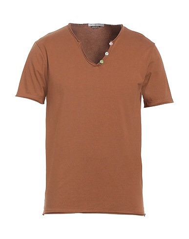 GREY DANIELE ALESSANDRINI T-shirt Chocolate brown 100% Cotton