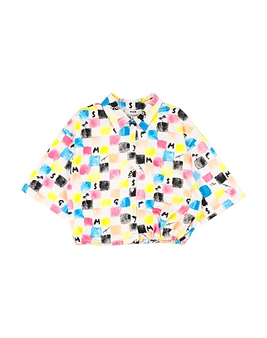 MSGM Patterned shirts & blouses White 100% Cotton