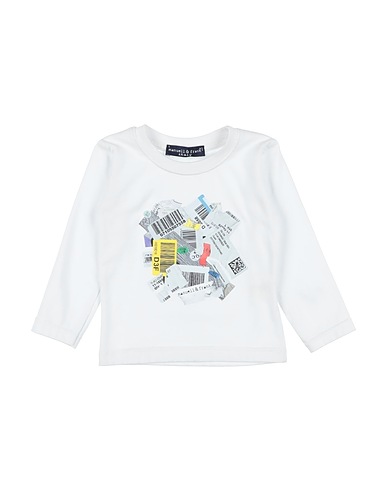 MANUELL & FRANK T-shirt Bianco 90% Cotone, 10% Elastan