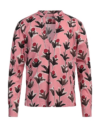 GREY DANIELE ALESSANDRINI Patterned shirt Antique rose 100% Cotton