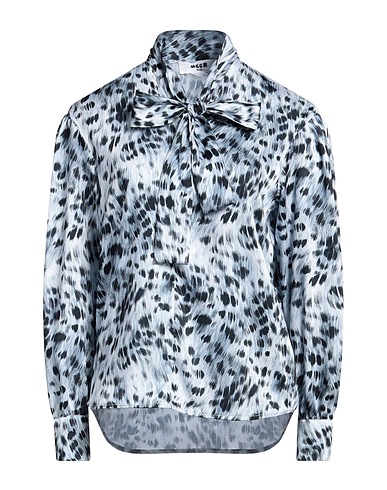 MSGM Patterned shirts & blouses Black 100% Polyester