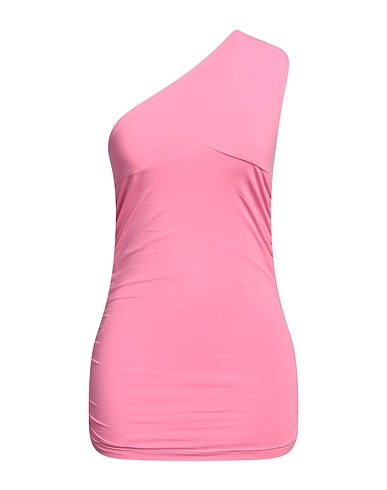 MSGM One-shoulder top Pink 90% Cotton, 10% Elastane