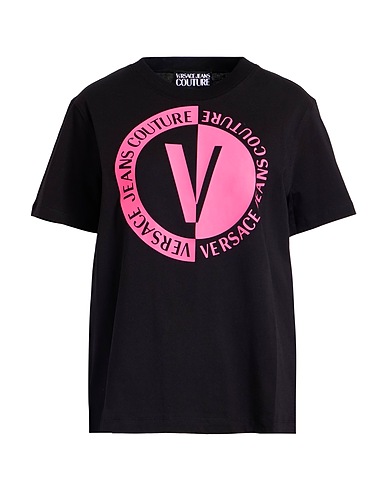 VERSACE JEANS COUTURE T-shirt Nero 100% Cotone