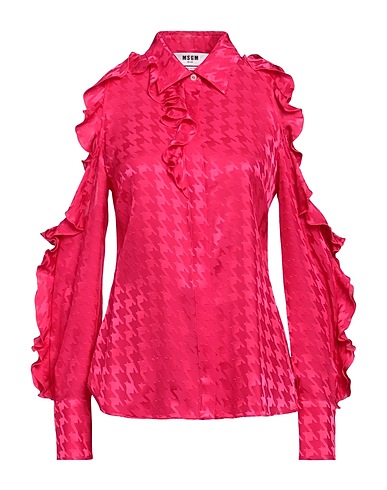 MSGM Patterned shirts & blouses Fuchsia 64% Acetate, 36% Viscose